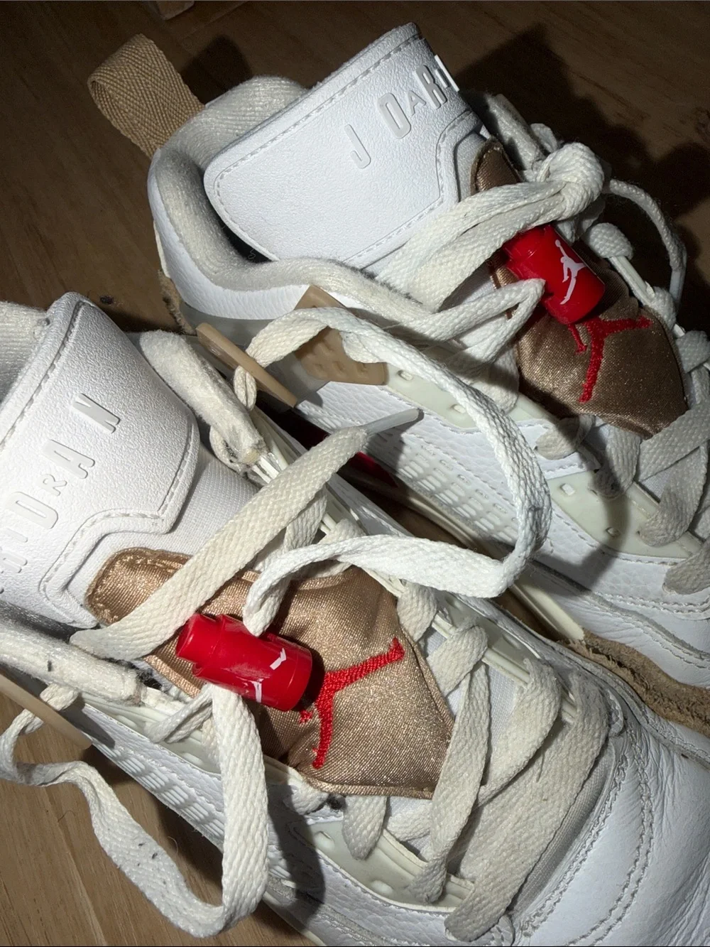 Nike Jordan Spizike Low White Fire Red Desert Camo Casual Shoes size 7 youth